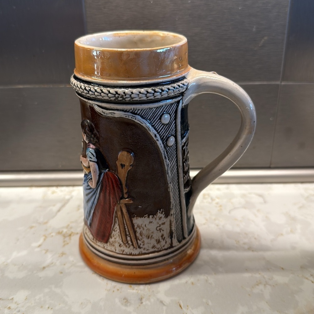Vintage Ceramic Beer Stein with Handle - Picture 12 of 13